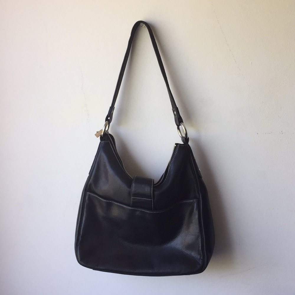 Perlina Hobo bag Leather color black